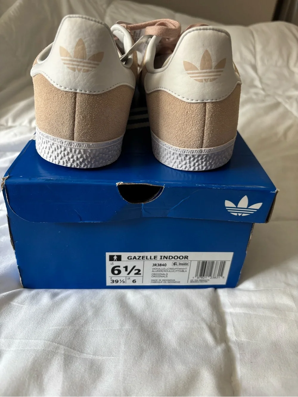 Adidas Gazelle Suede Sneakers for Women - Pale Pink/White